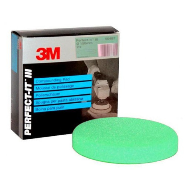 3M Perfect-It III Compounding Pad Green, kiillotussieni, vihreä, 150 mm