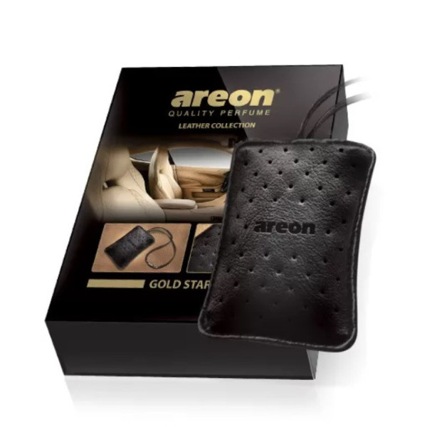 AREON Leather Gold Star -ilmanraikastin laatikossa