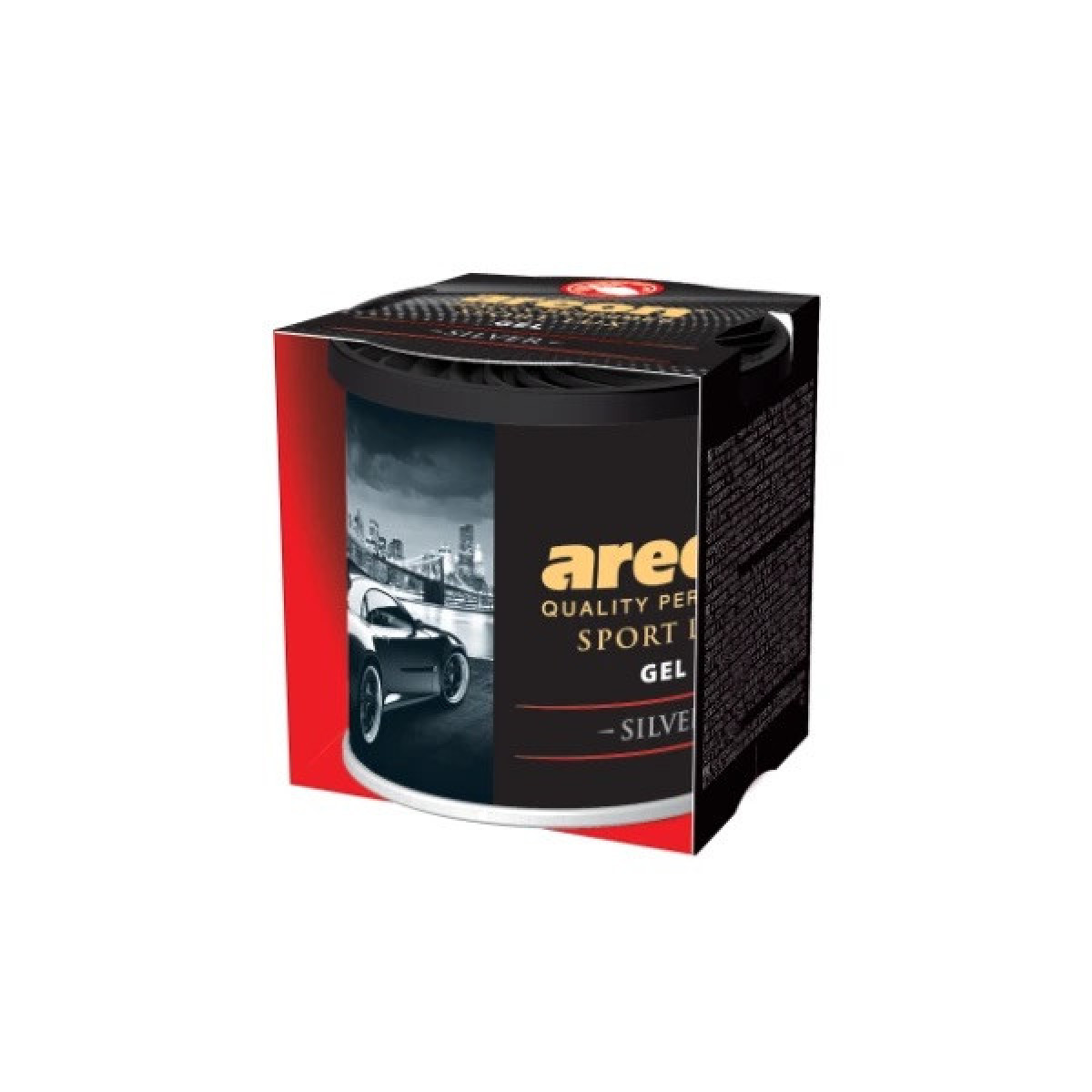 AREON Gel Sport Lux Silver, Ilmanraikastin laatikossa