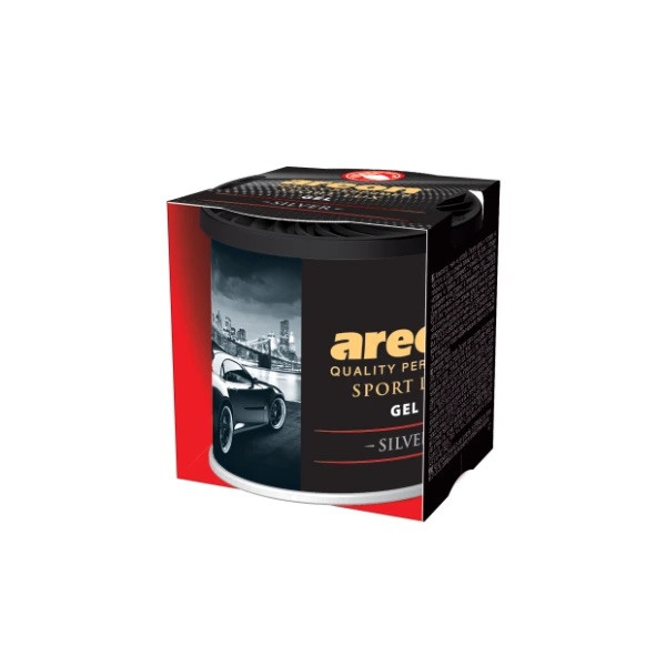 AREON Gel Sport Lux Silver, Ilmanraikastin laatikossa