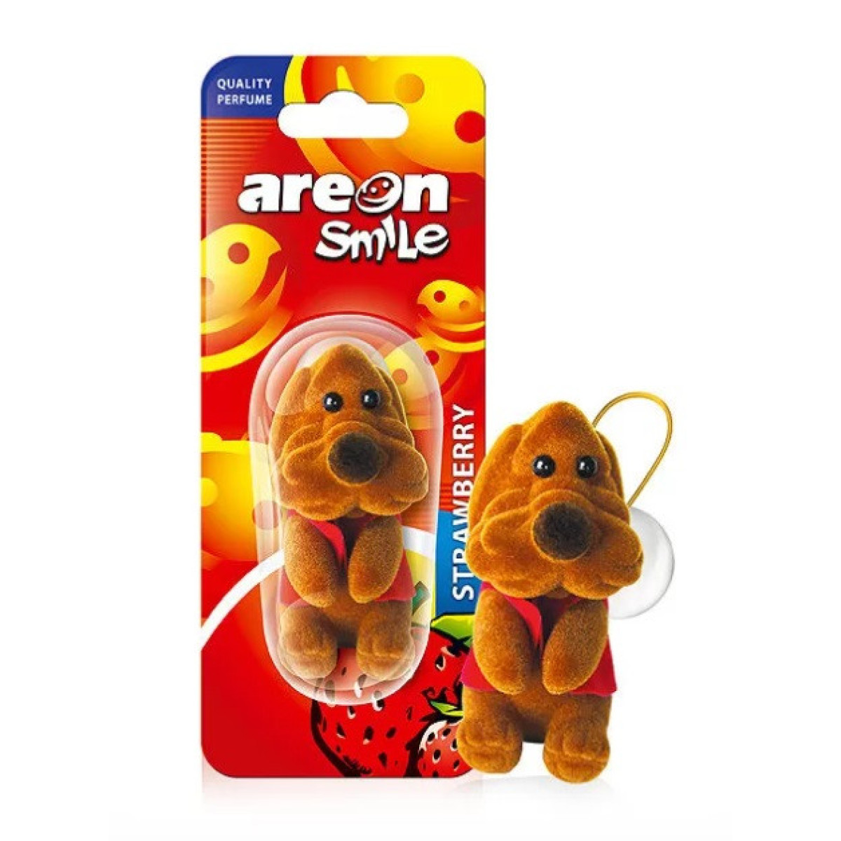 AREON Smile Toy Strawberry / Brown Dog ilmanraikastin AREON Smile Toy Strawberry / Brown Dog ilmanraikastin
