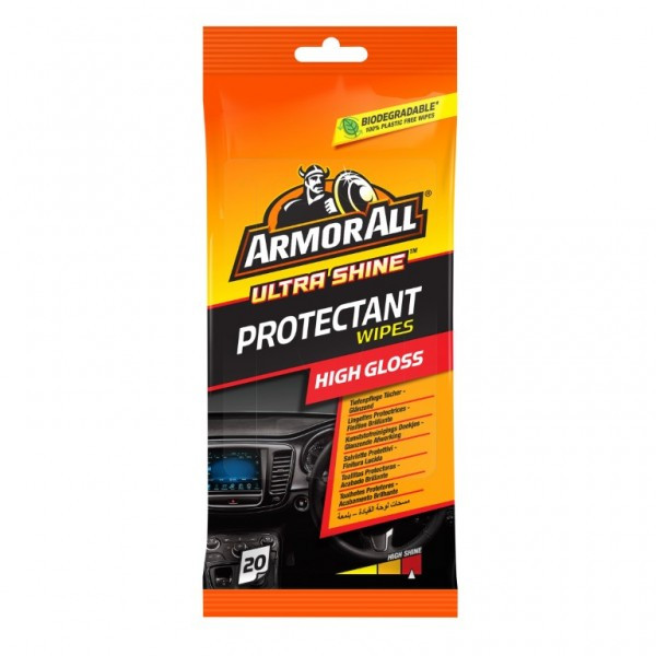 ARMORALL Dash gloss flow wipes, pyyhkeet muoville, vinyylille kiiltävällä pinnalla, 20 kpl
