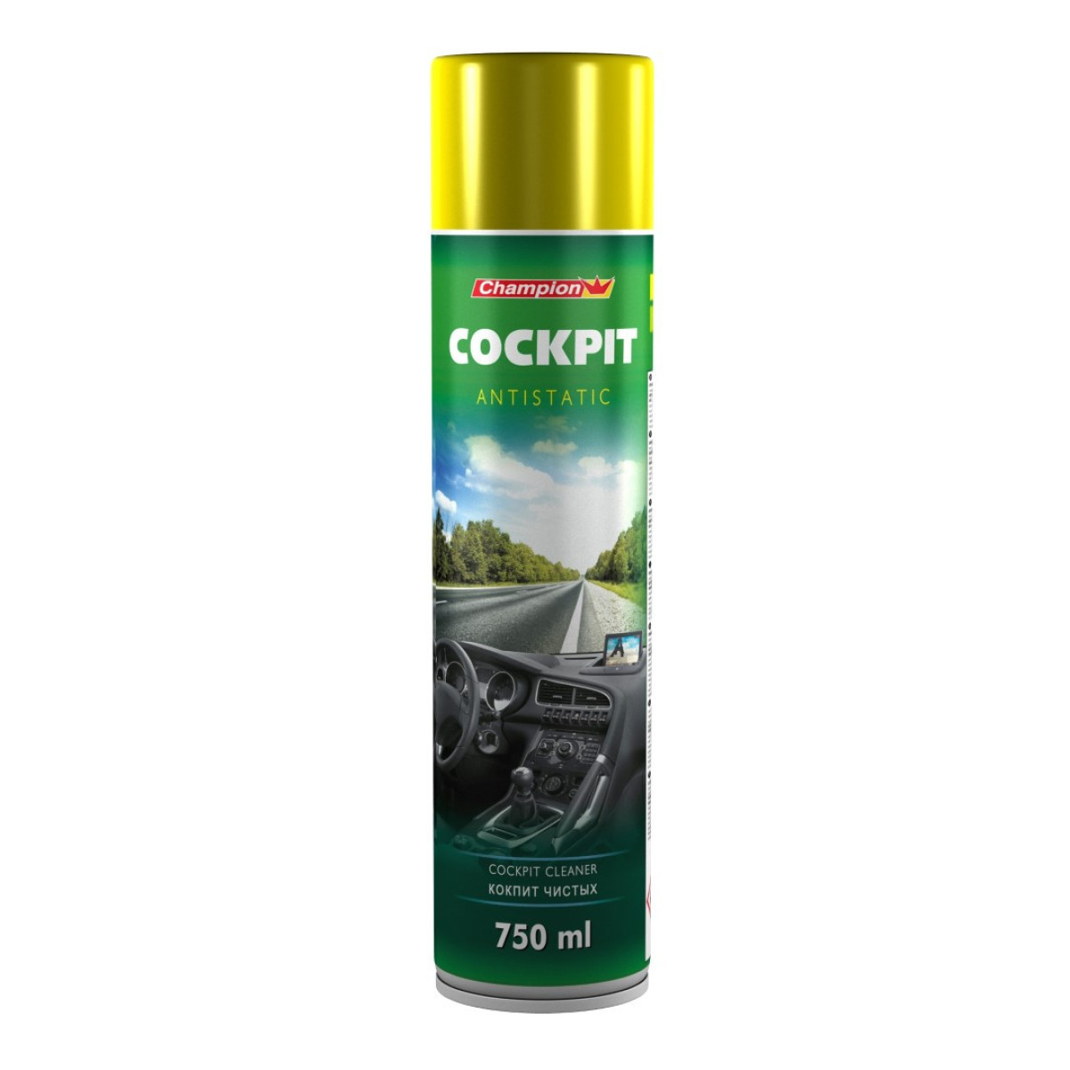 CHAMPION aero Cockpit Cleaner Lemon, kojelaudanpuhdistusaine, 750 ml