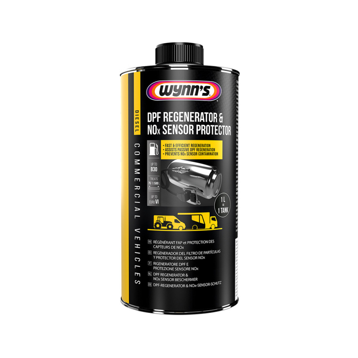 WYNNS DPF Regenerator&NOxSensor Protector, dieselin lisäaine DPF:n regenerointiin ja NOx-suojaukseen, 1 l