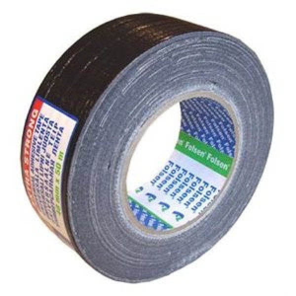 FOLSEN-kangasnauha, musta, kosteudenkestävä, 48 mm x 50 m FOLSEN-kangasnauha, musta, kosteudenkestävä, 48 mm x 50 m