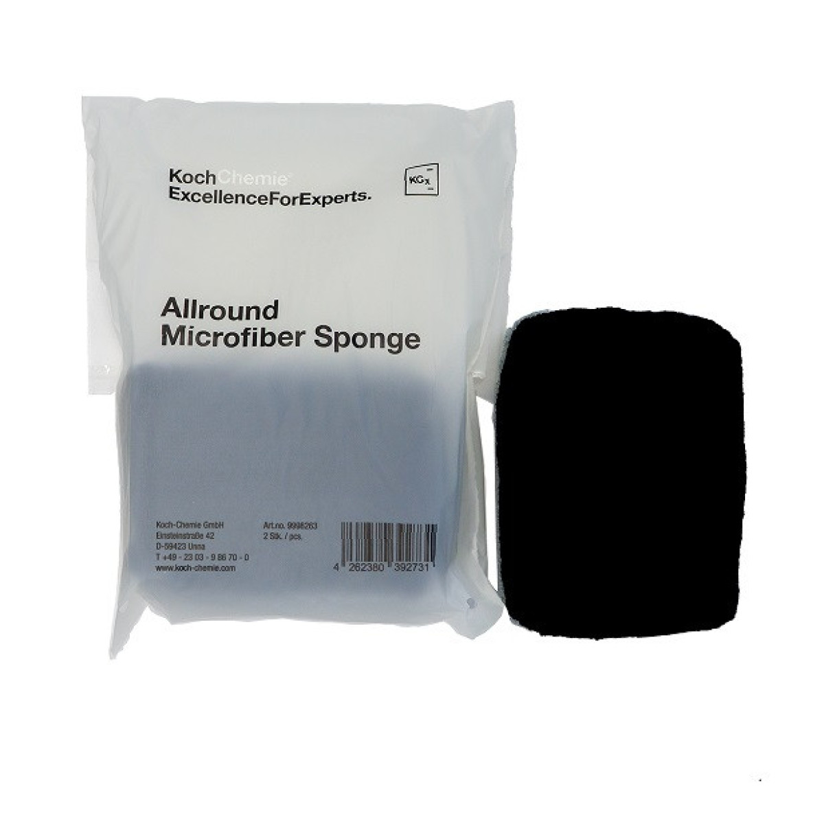 KOCH CHEMIE Microfiber sponges, Mikrokuitusieni, 12x9x4cm, 2 kpl.