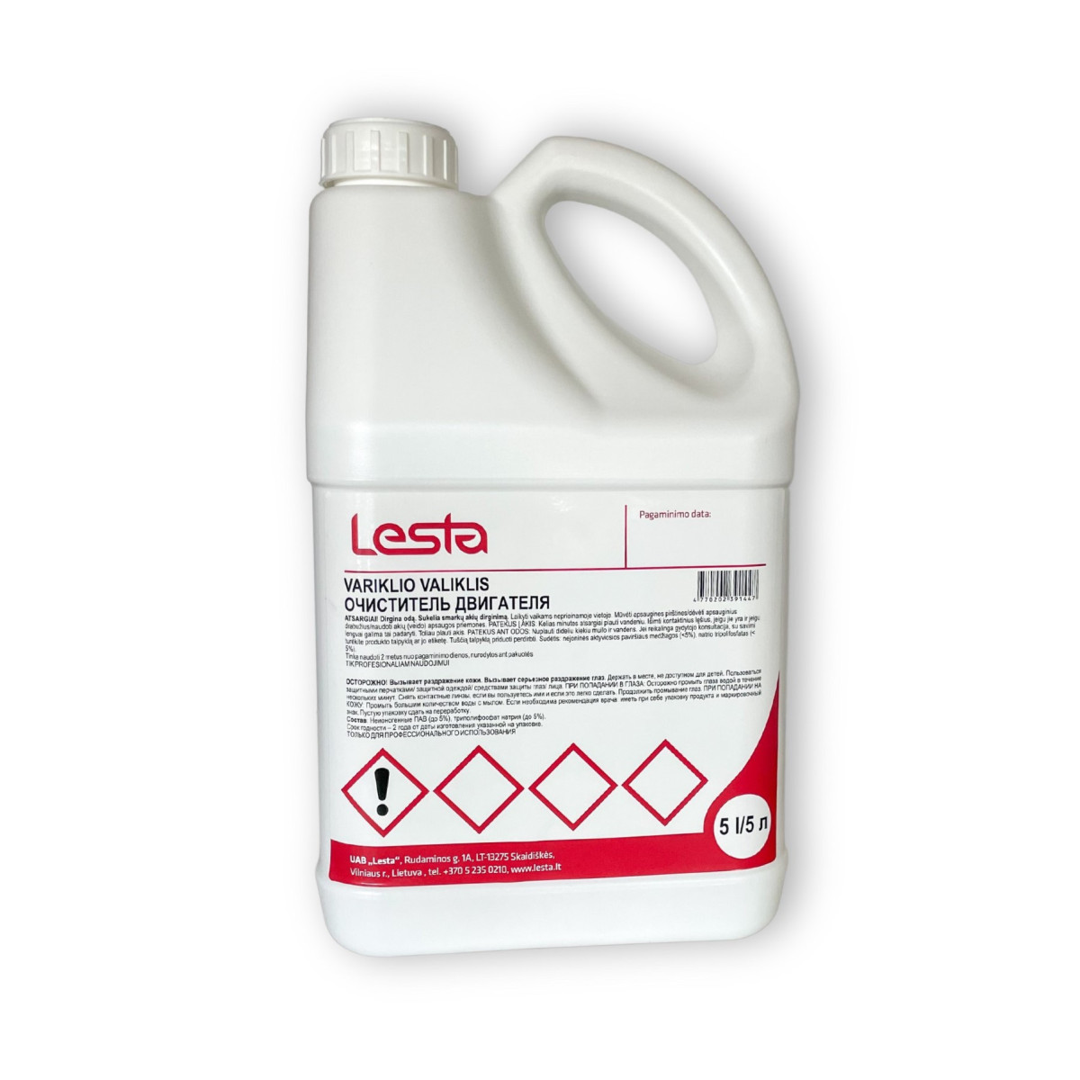LESTA Concentrated Engine Cleaner, tiivistetty moottorinpuhdistusaine, 5l