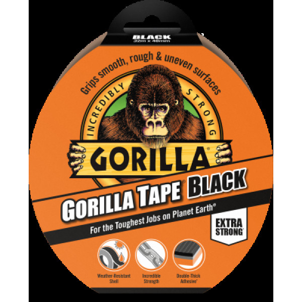 Gorilla Tape Black, teippi, musta, 32mx48mm