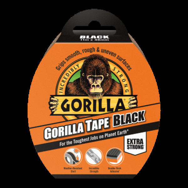 Gorilla Tape Black, teippi, musta, 11m x 48mm