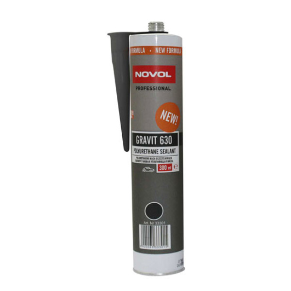 NOVOL Gravit 630 Elastic Polyurethane Sealant - Black, elastinen polyuretaanitiiviste, musta, 300ml