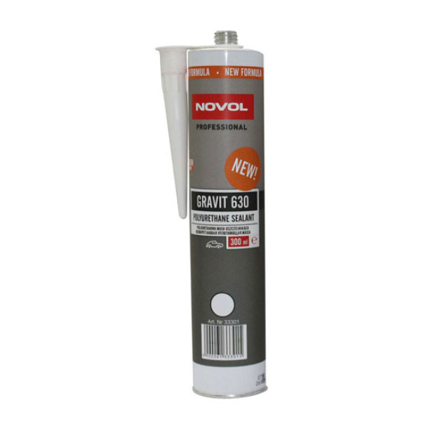 NOVOL Gravit 630 Elastic Polyurethane Sealant - White, elastinen polyuretaanitiiviste, valkoinen, 300ml