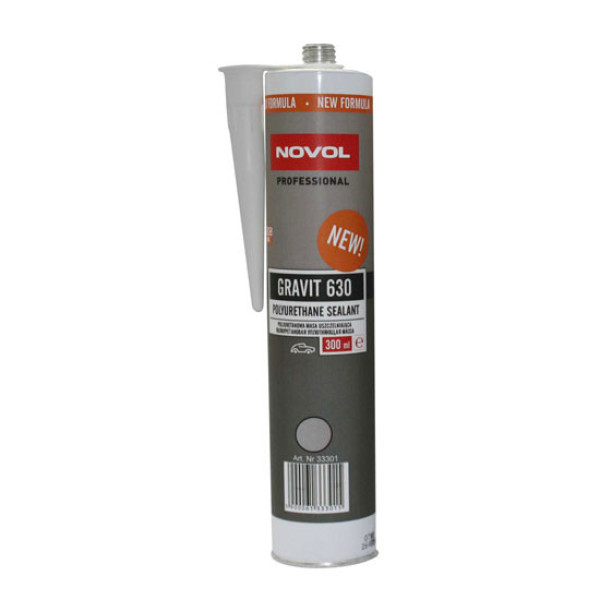 NOVOL Gravit 630 Elastic Polyurethane Sealant Grey, elastinen polyuretaanitiiviste, harmaa, 300 ml