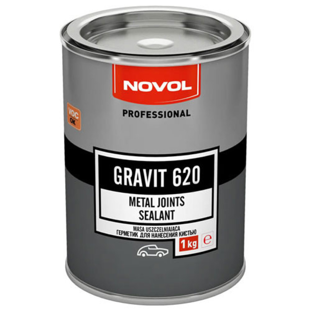 NOVOL Gravit 620 Metal Joints Sealant, levitettävä PU-tiiviste, 1 kg