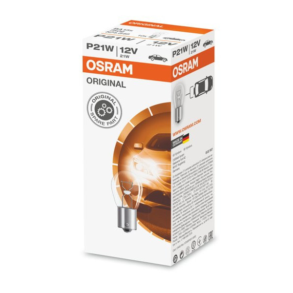 OSRAM Auton polttimo 21W 12V BA15S, 1 kpl