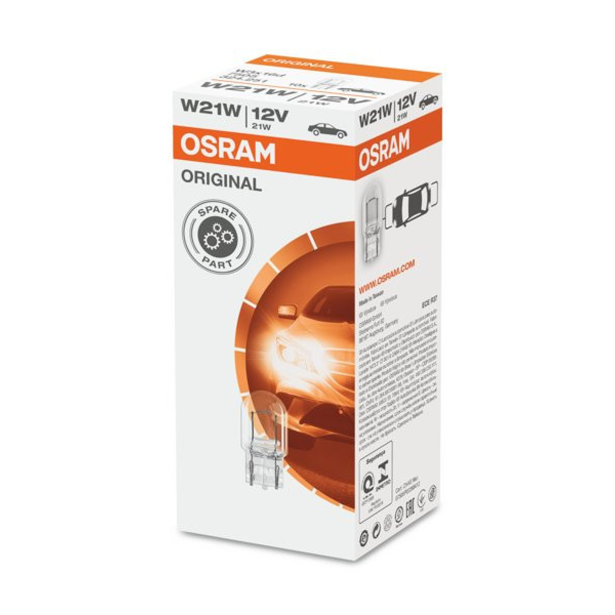 OSRAM Auton polttimo 21W 12V W3X16D, 1 kpl