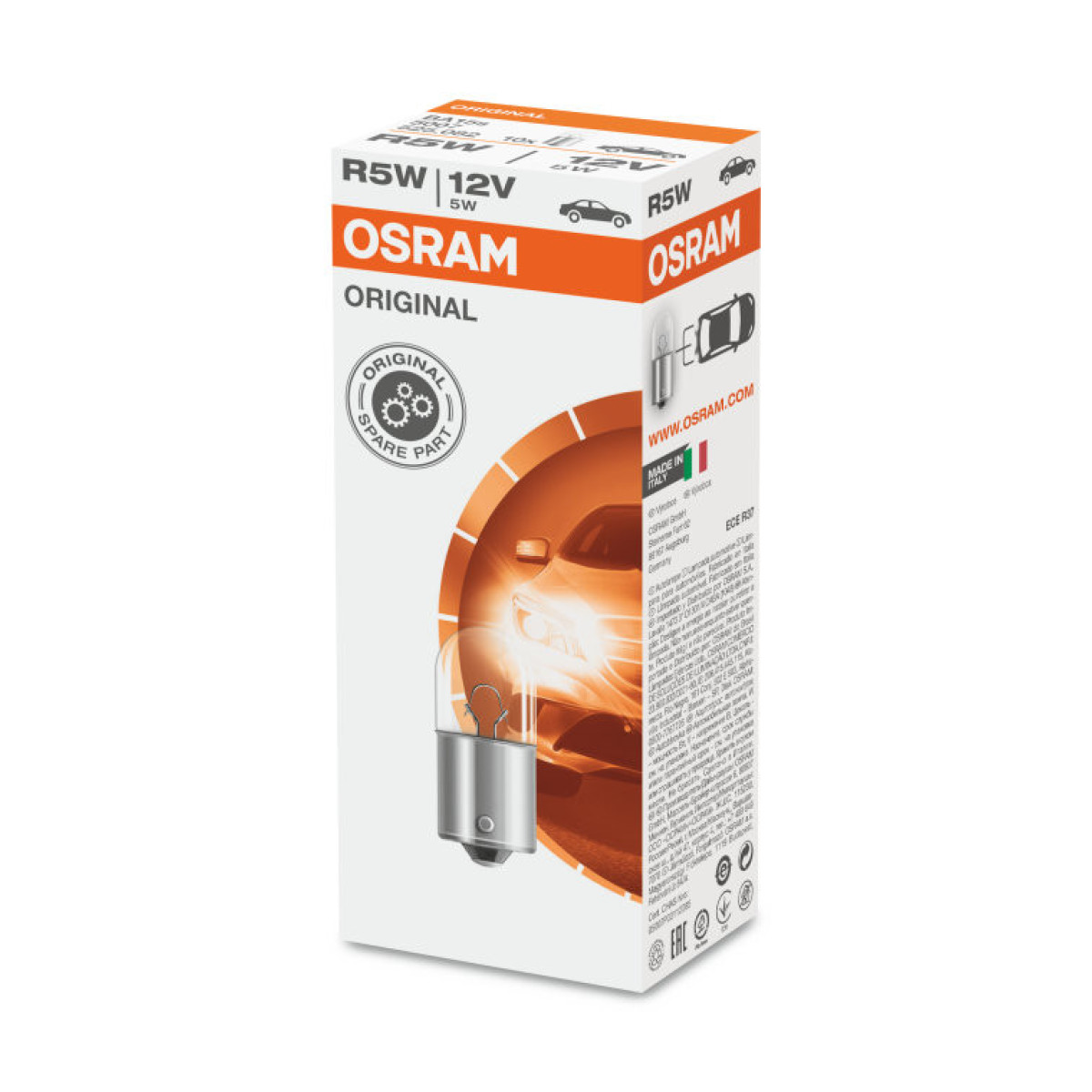 OSRAM Auton polttimo 5W 12V BA15S, 1 kpl