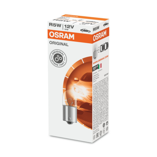 OSRAM Auton polttimo 5W 12V BA15S, 1 kpl