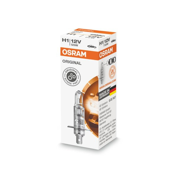 OSRAM Auton polttimo H1 55W 12V P14.5S, 1 kpl