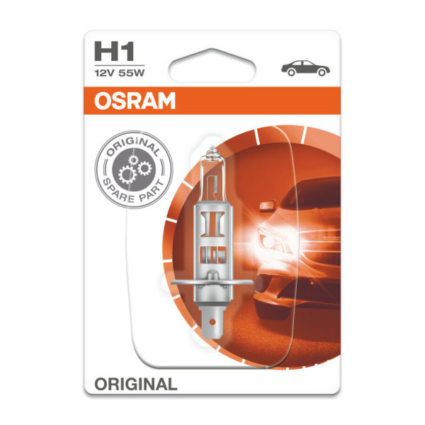 OSRAM Auton polttimo H1 55W 12V P14.5S, 1 kpl