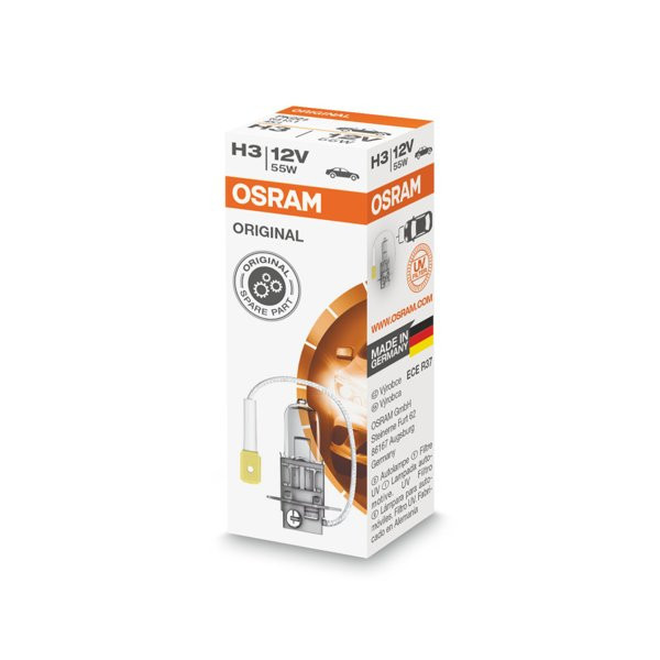 OSRAM Auton polttimo H3 55W 12V PK22S, 1 kpl