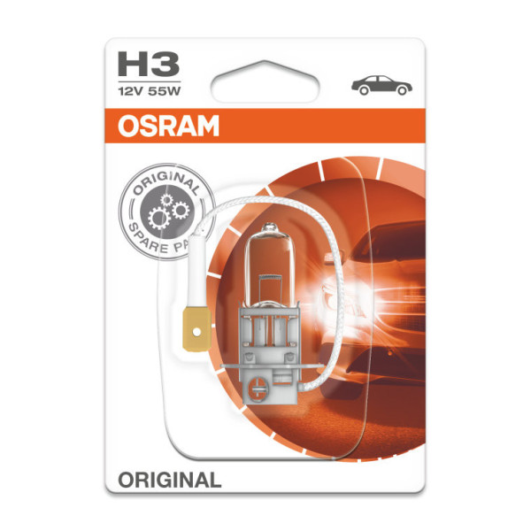 OSRAM Auton polttimo H3 55W 12V PK22S, 1 kpl