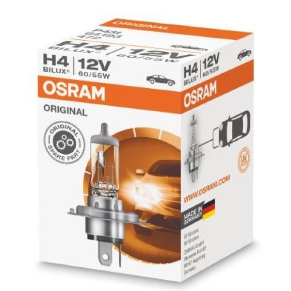 OSRAM Auton polttimo H4 60/55W 12V Bilux P43T, 1 kpl