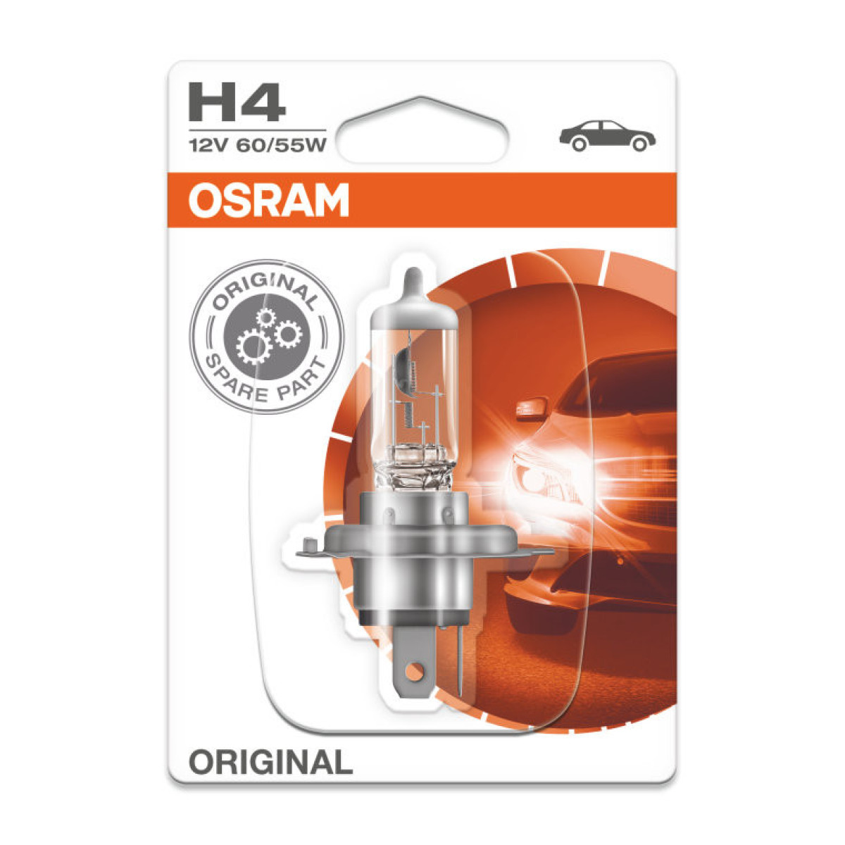 OSRAM Auton polttimo H4 60/55W 12V Bilux P43T, 1 kpl