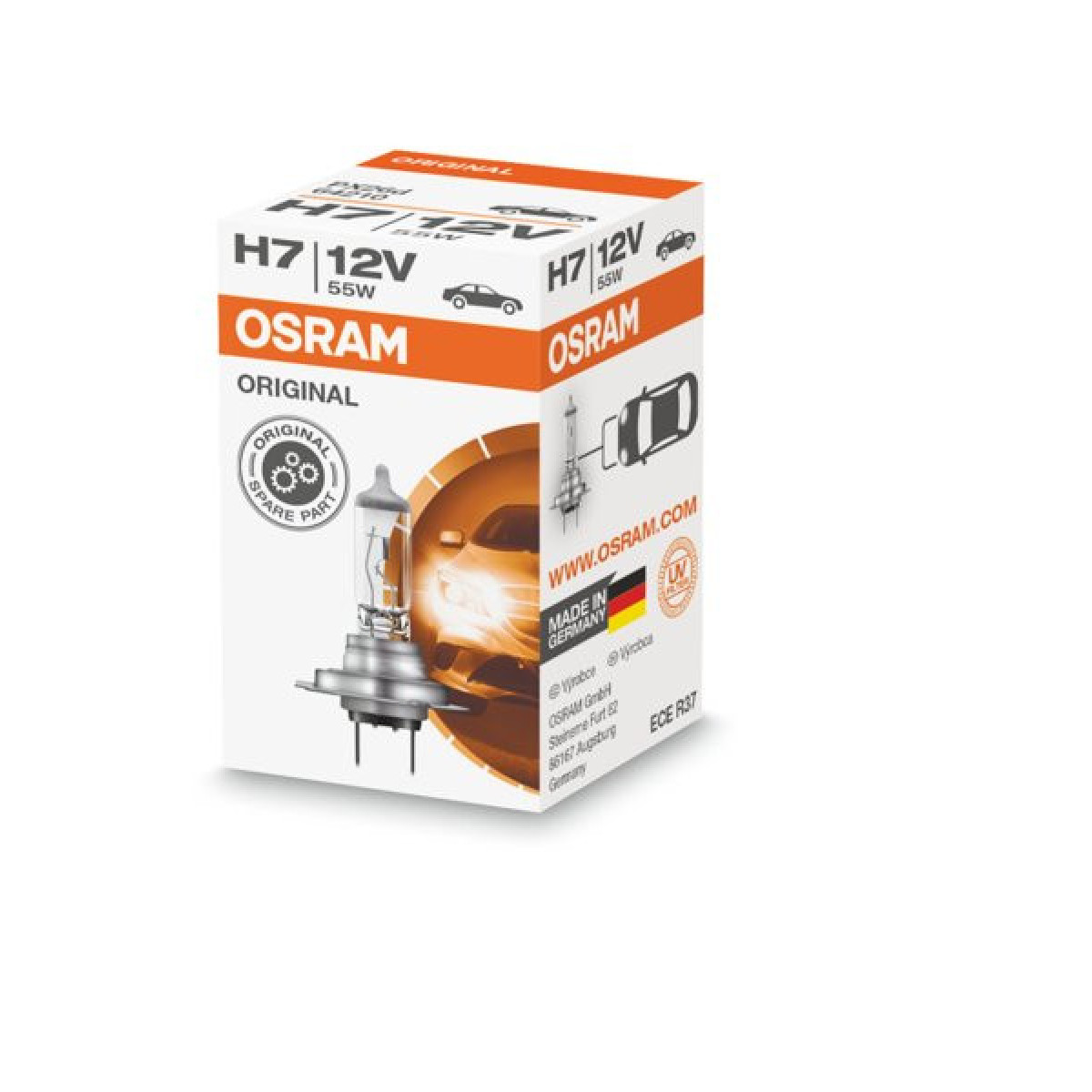 OSRAM Auton polttimo H7 55W 12V PX26D, 1 kpl