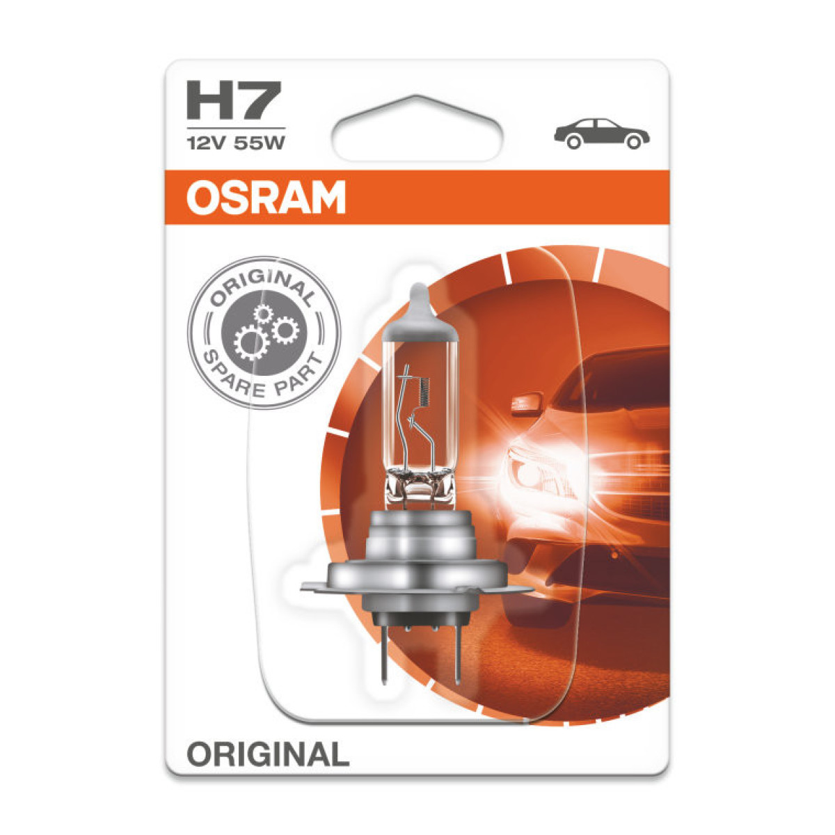 OSRAM Auton polttimo H7 55W 12V PX26D, 1 kpl