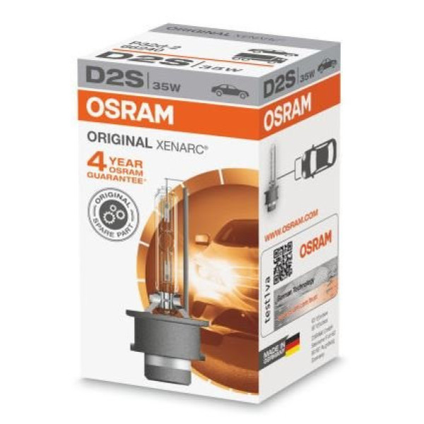 OSRAM XENON -autopolttimo, 35W P32D-2 D2S, 1 kpl