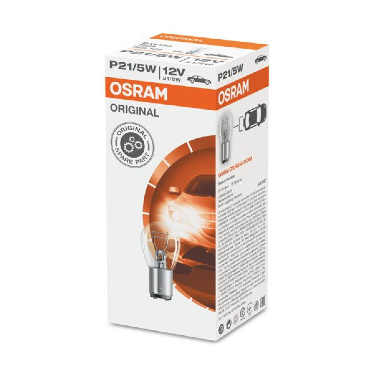 OSRAM Auton polttimo 21/5W 12V BAY15D, 1 kpl
