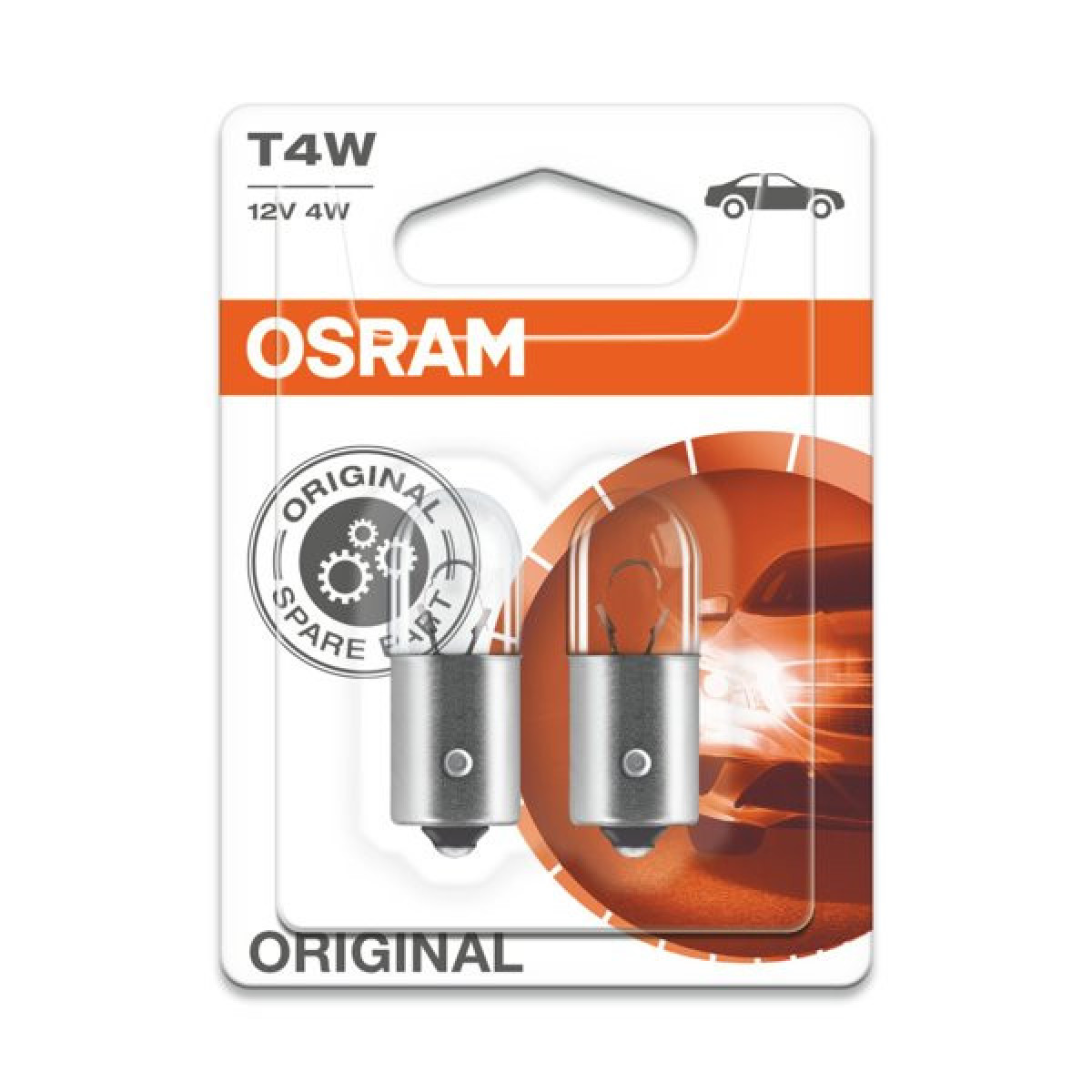 OSRAM Auton polttimot 4W 12V BA9S, 2 kpl