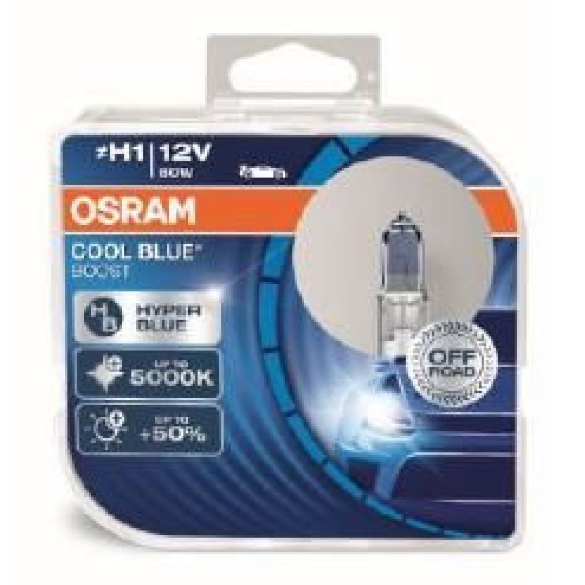 OSRAM Auton polttimot COOL BLUE BOOST H1 80W 12V P14.5S, 2 kpl