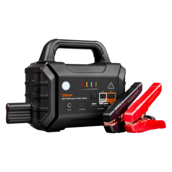 OSRAM BATTERYstart PRO 3000 käynnistysakku, 36400mAh, käynnistysvirta 2500A, 12/24V