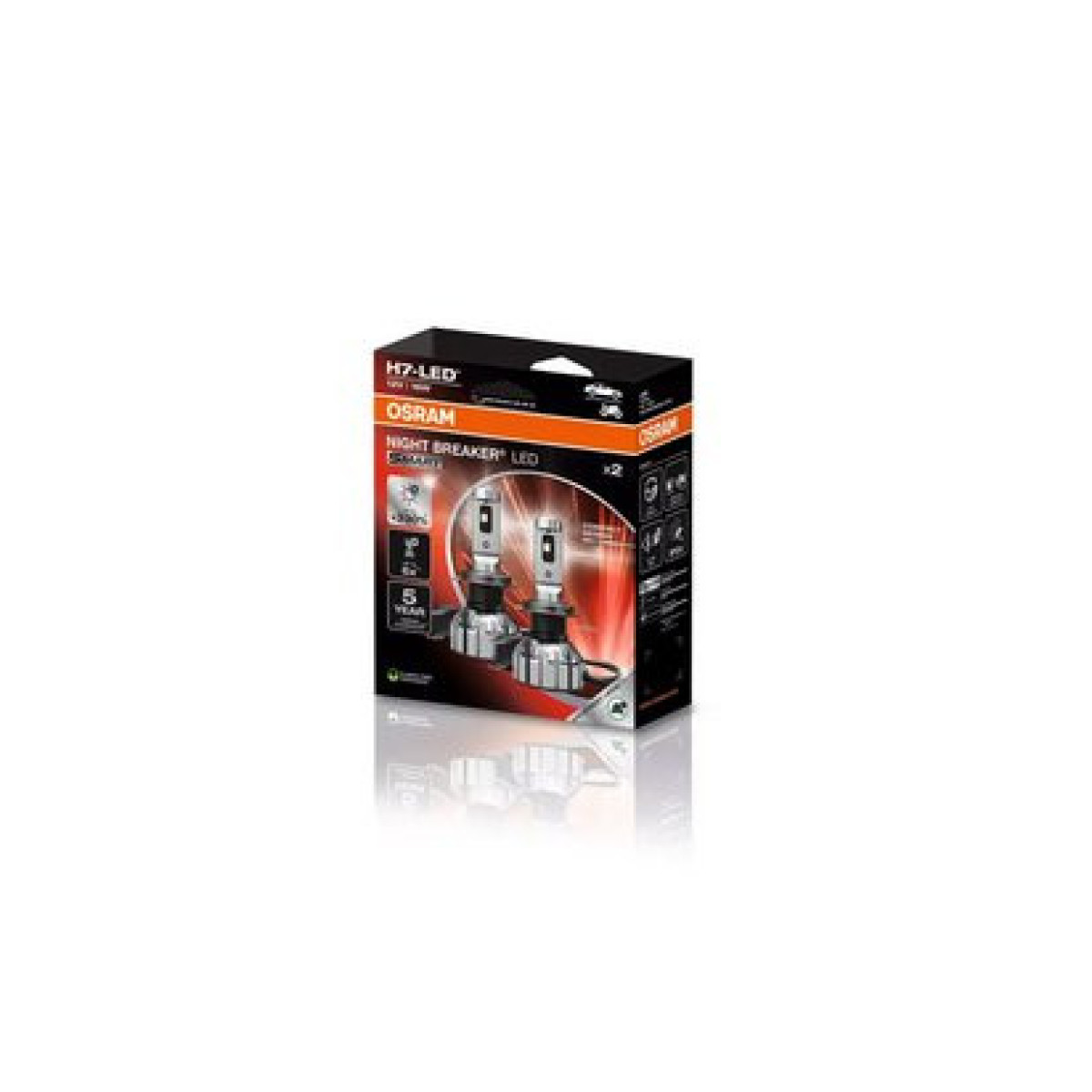 OSRAM auton polttimo NIGHT BREAKER LED H7 Street Legal Smart 16W 6000K, 2 kpl