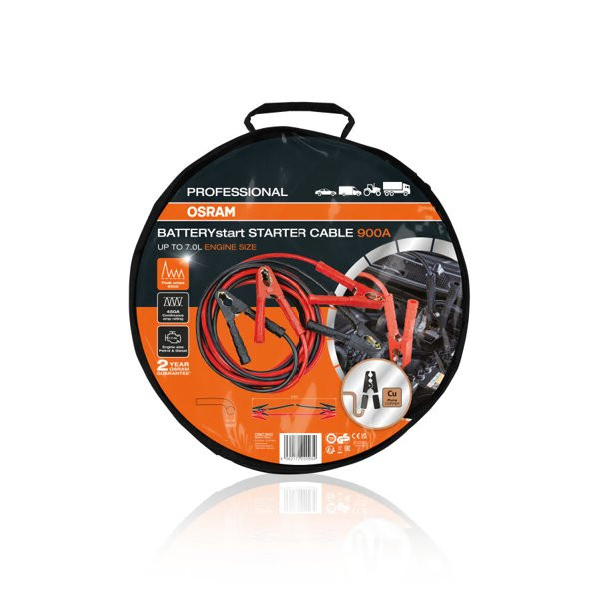 OSRAM-käynnistyskaapelit, 900A (4,5m) OSRAM-käynnistyskaapelit, 900A (4,5m)