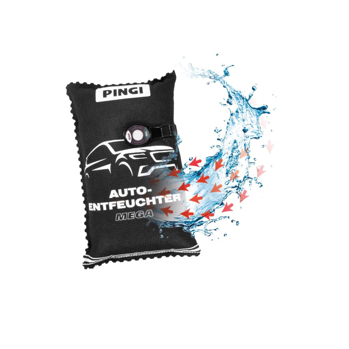 PINGI Car Dehumidifier MEGA, uudelleenkäytettävä kosteudenimuri, 1 kg