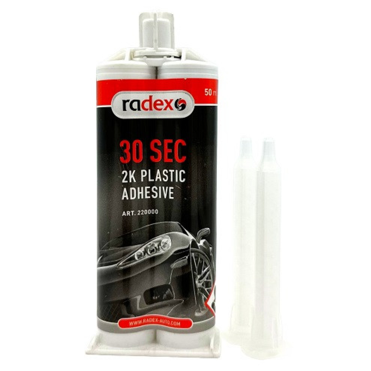 RADEX 2K Plastic Adhesive, muoviliima (30 sekuntia), 50 ml