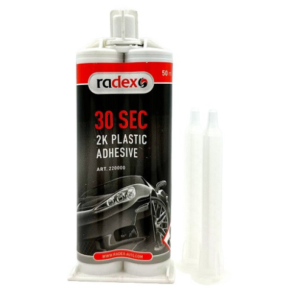 RADEX 2K Plastic Adhesive, muoviliima (30 sekuntia), 50 ml