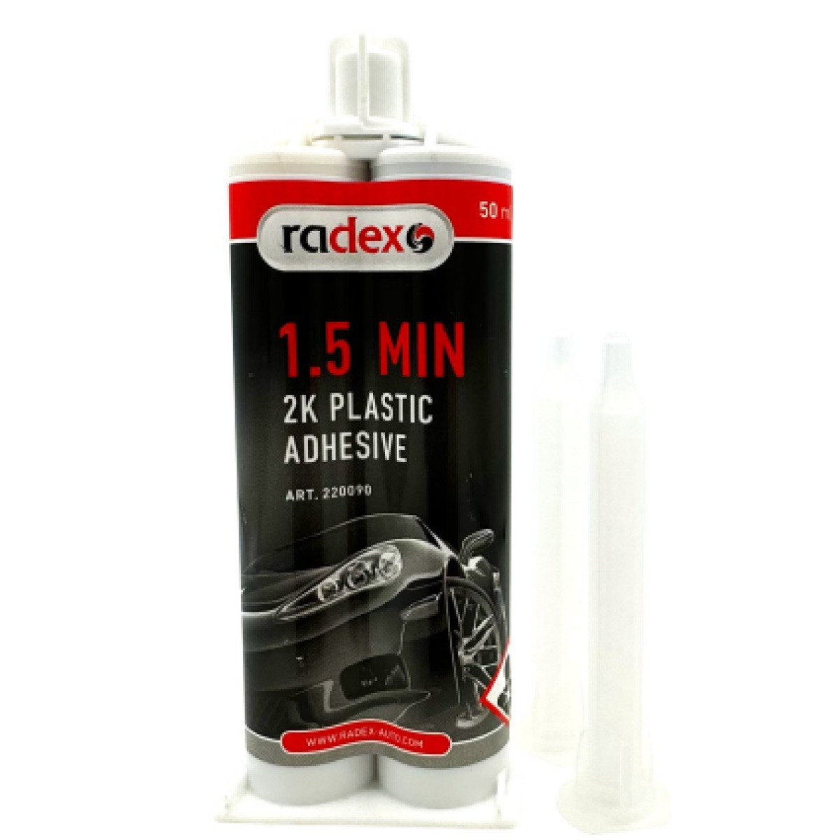 Radex 2K Plastic Adhesive, muoviliima (90 sekuntia), 50 ml