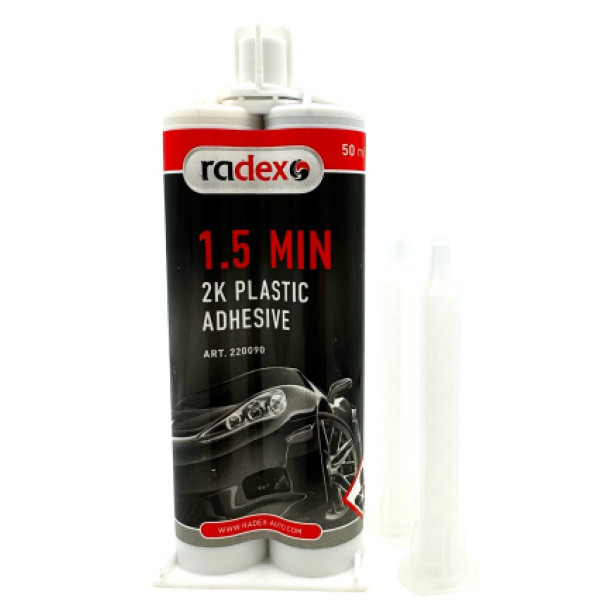 Radex 2K Plastic Adhesive, muoviliima (90 sekuntia), 50 ml