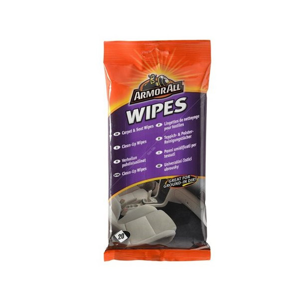 ARMORALL CRPT & Seat flow wipes, verhoilun puhdistusliinat, 20 kpl