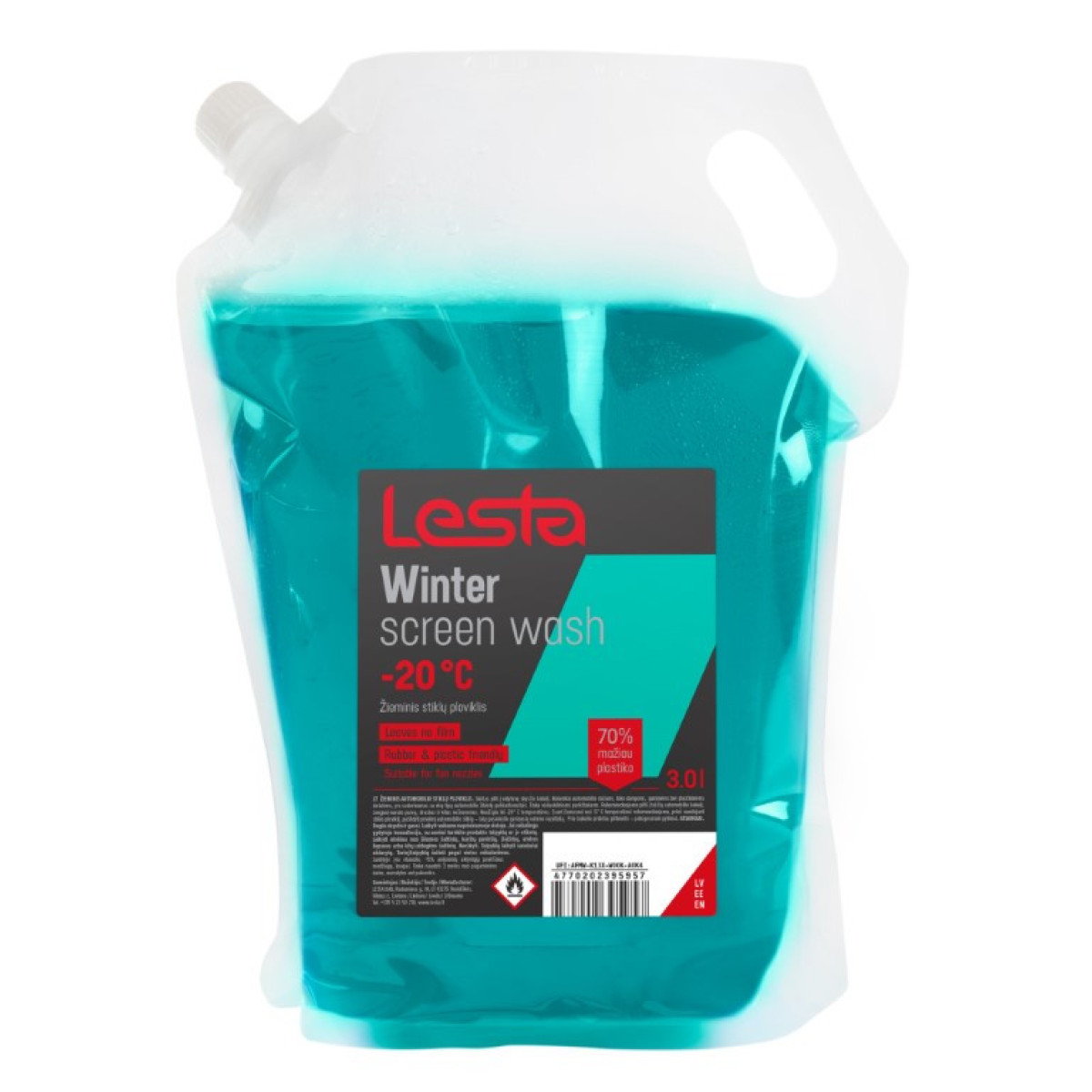 LESTA Windscreen Washer Fluid -20°C, tuulilasinpesuneste, 3 l