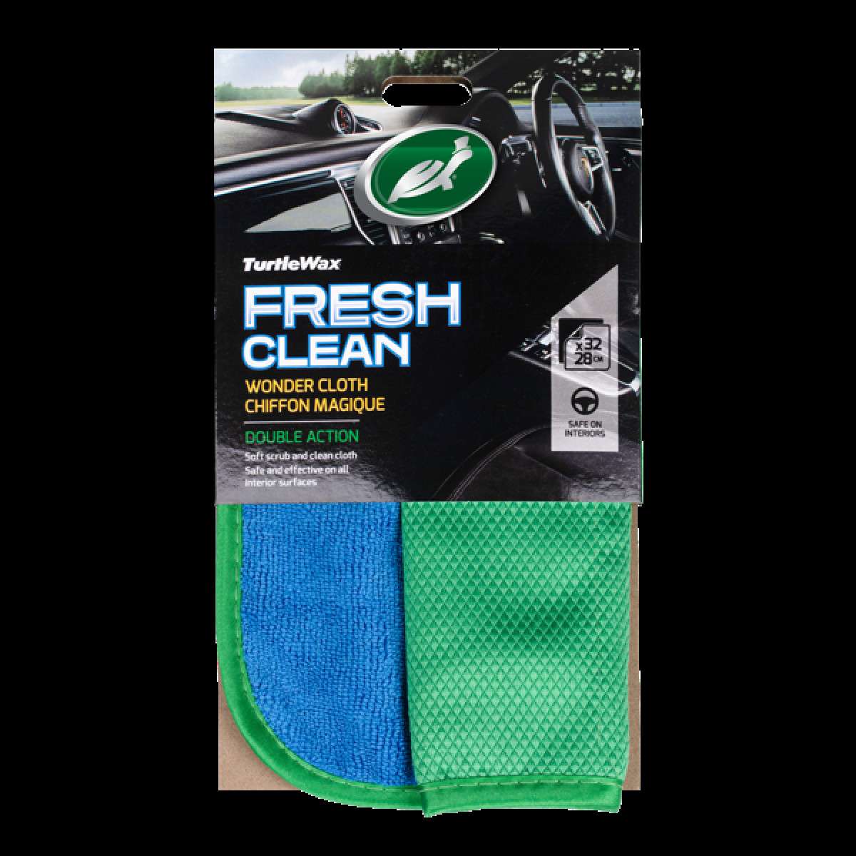 TURTLE WAX Fresh clean, kaksipuolinen puhdistusliina 32 x 28 cm