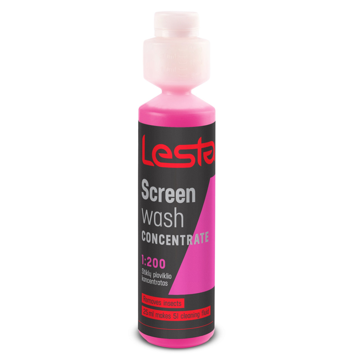 LESTA Concentrated Windscreen Washer Fluid, tiivistetty tuulilasinpesuneste, 250 ml, 1:200