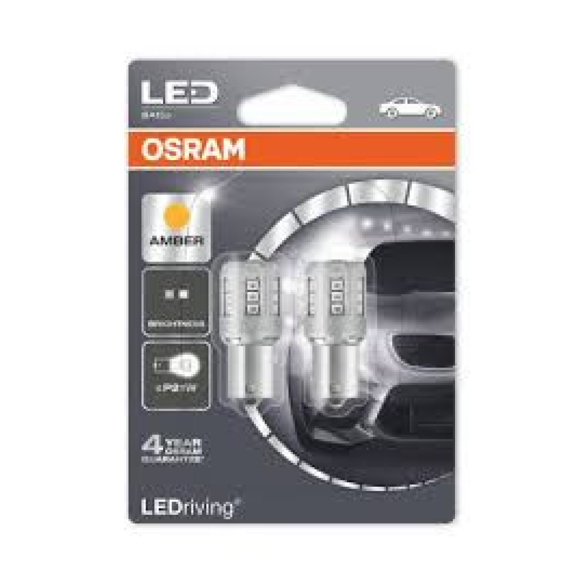 OSRAM Auton polttimot LED 12V P21W Amber, 2 kpl