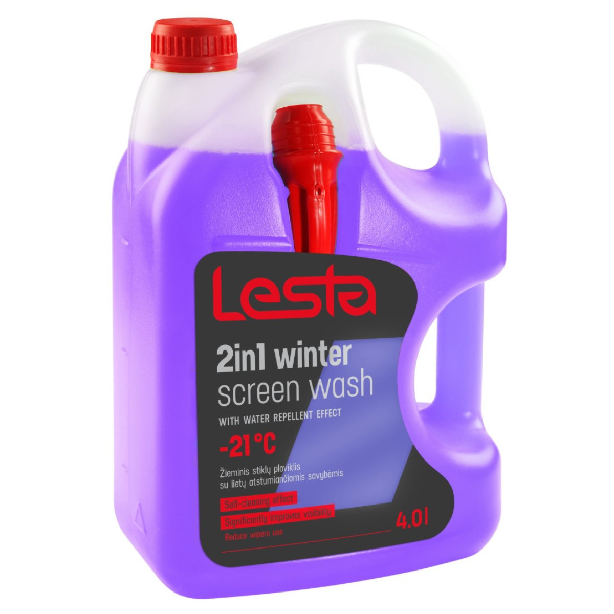 LESTA Windscreen Washer Fluid 2in1 -21°C, tuulilasinpesuneste, 4 L