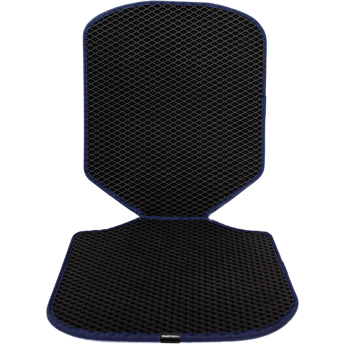 EVAtech lasten turvaistuimen suojus - musta / siniset reunat