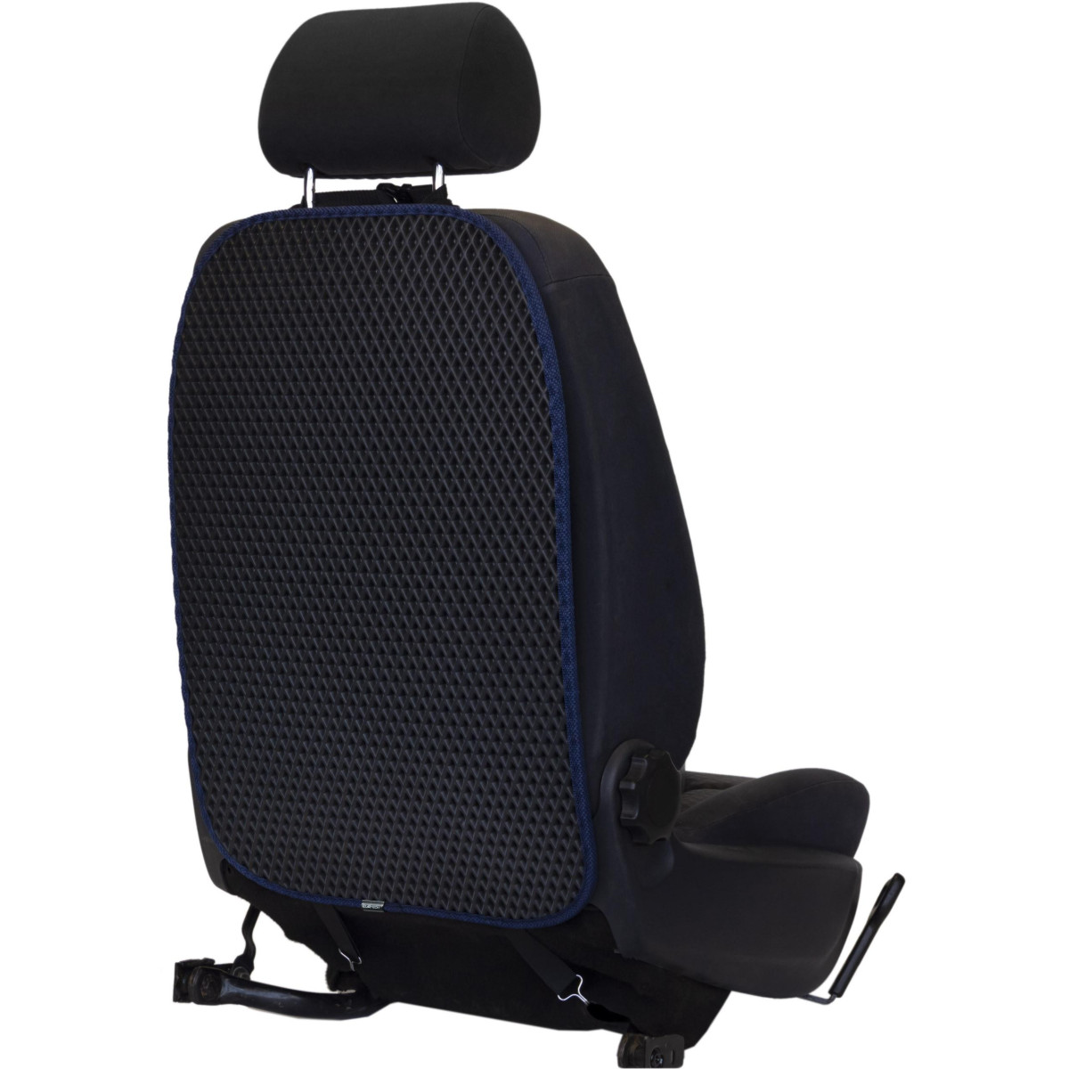 EVAtech Lasten Auton Istuimen Selkänojan Suojus 68x46 cm - musta / tummansiniset reunat EVAtech Lasten Auton Istuimen Selkänojan Suojus 68x46 cm - musta / tummansiniset reunat