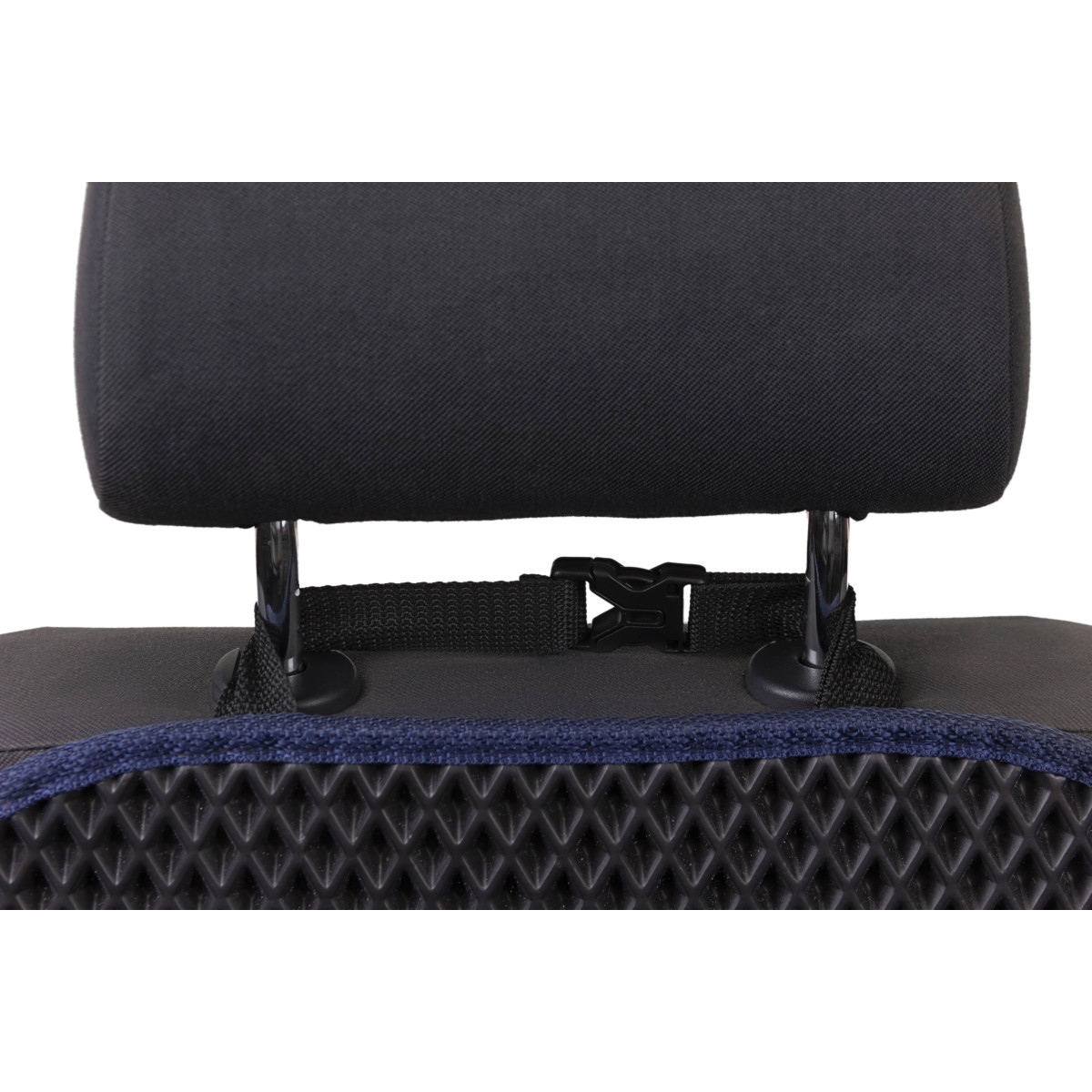EVAtech Lasten Auton Istuimen Selkänojan Suojus 68x46 cm - musta / tummansiniset reunat EVAtech Lasten Auton Istuimen Selkänojan Suojus 68x46 cm - musta / tummansiniset reunat